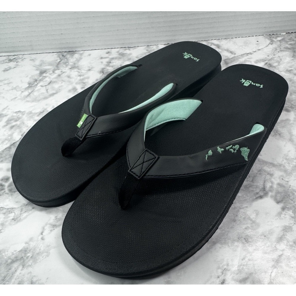 Sanuk Women's Yoga Mat Wander Hawaii - Size 9 - Color Black EUC